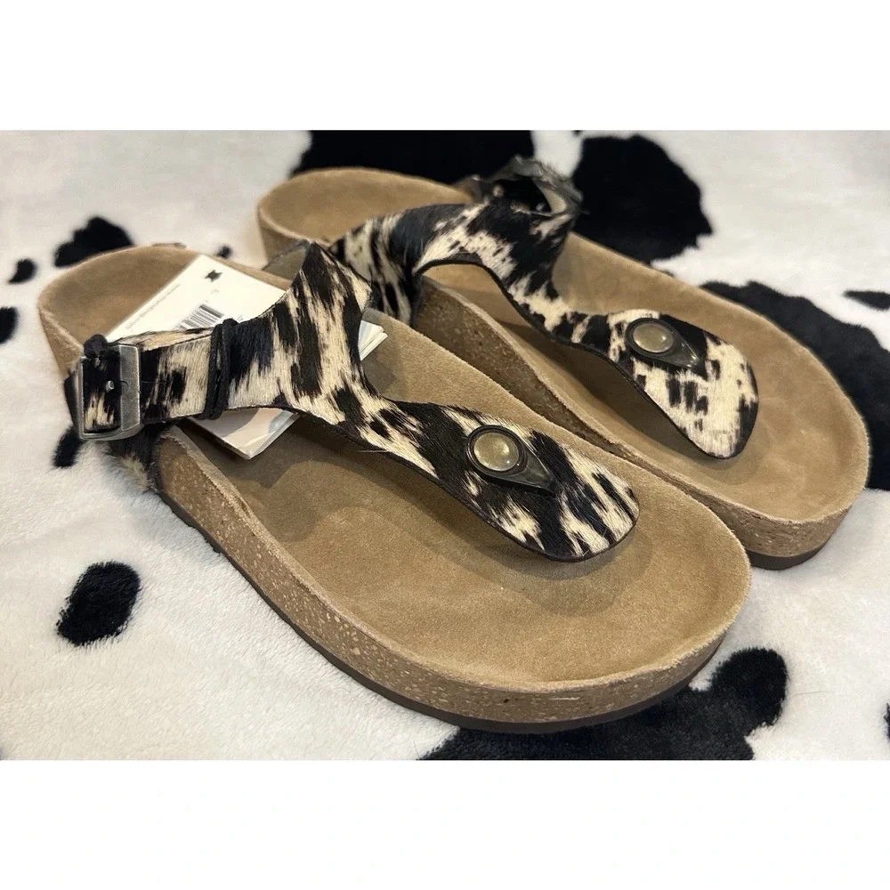 Myra Women's Chino Western Cowhide‎ Sandals Size 7 - NWT - Picture 2 of 9
